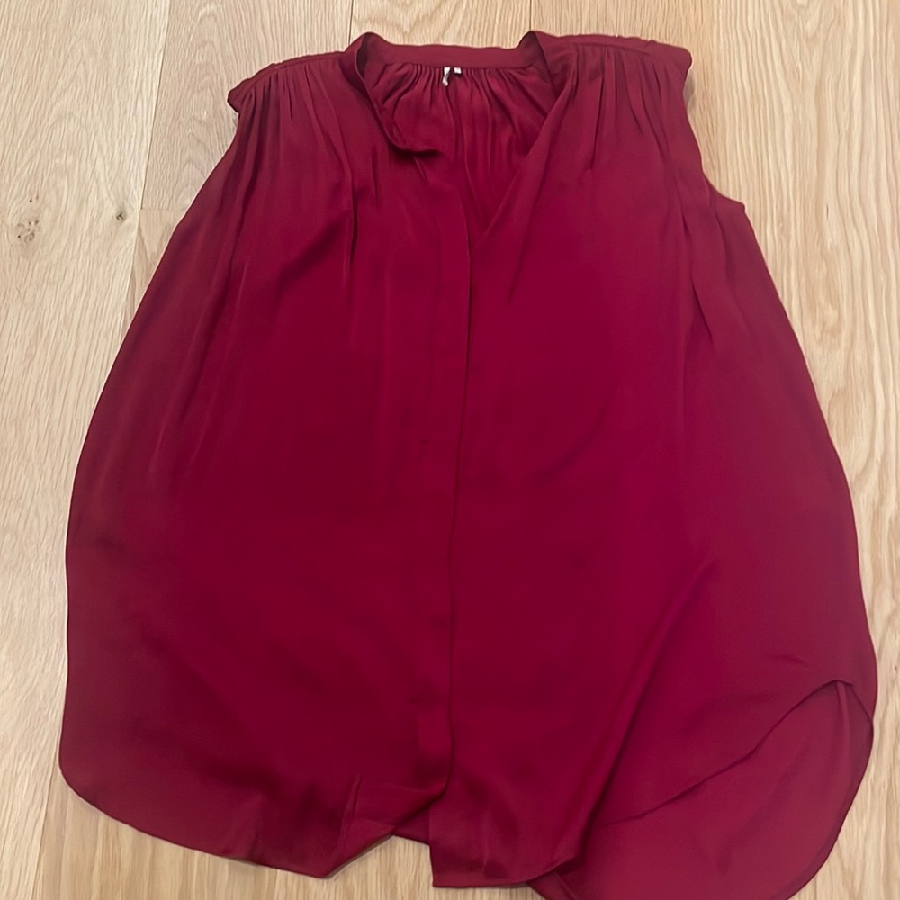 Iro shoulder pad silk top